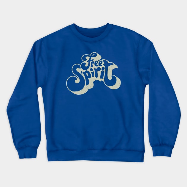 Free Spirit Puffy Type Crewneck Sweatshirt by Alema Art